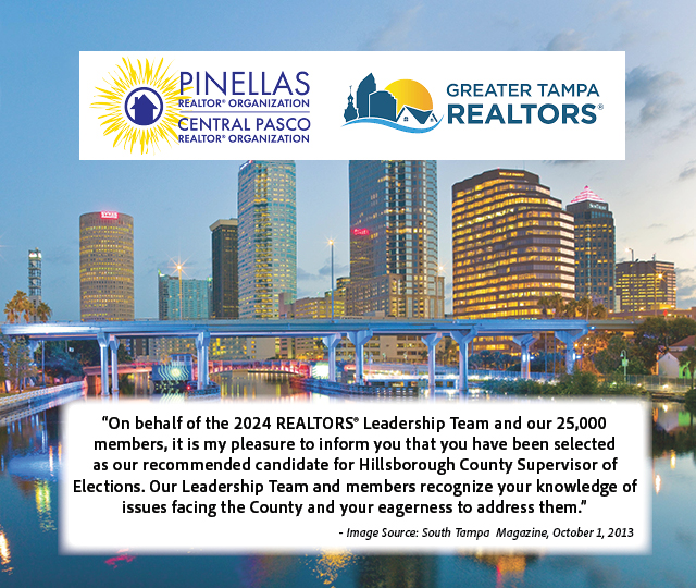 greater tampa realtors endorsement of billy christensen for supervisor of elections